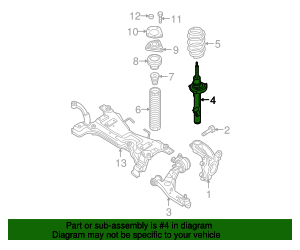 2007-2009 Mazda 3 Suspension Strut B37F-34-900 Florida Mazda Parts