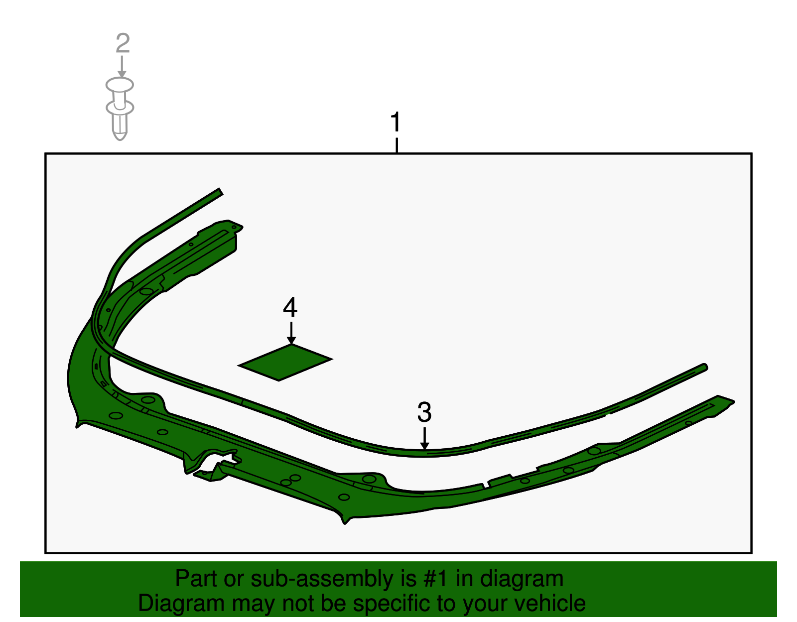 Front Compartment Sight Shield with Weatherstrip and Label - Buick (90922525)