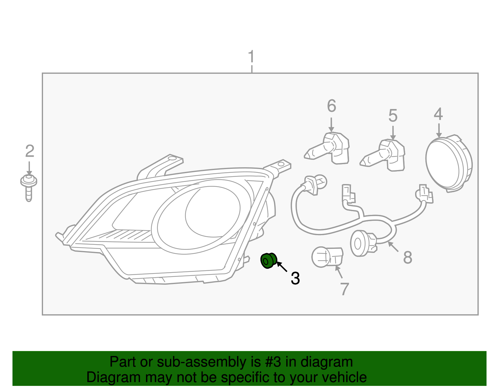 Headlamp Retainer - GM (94530630)