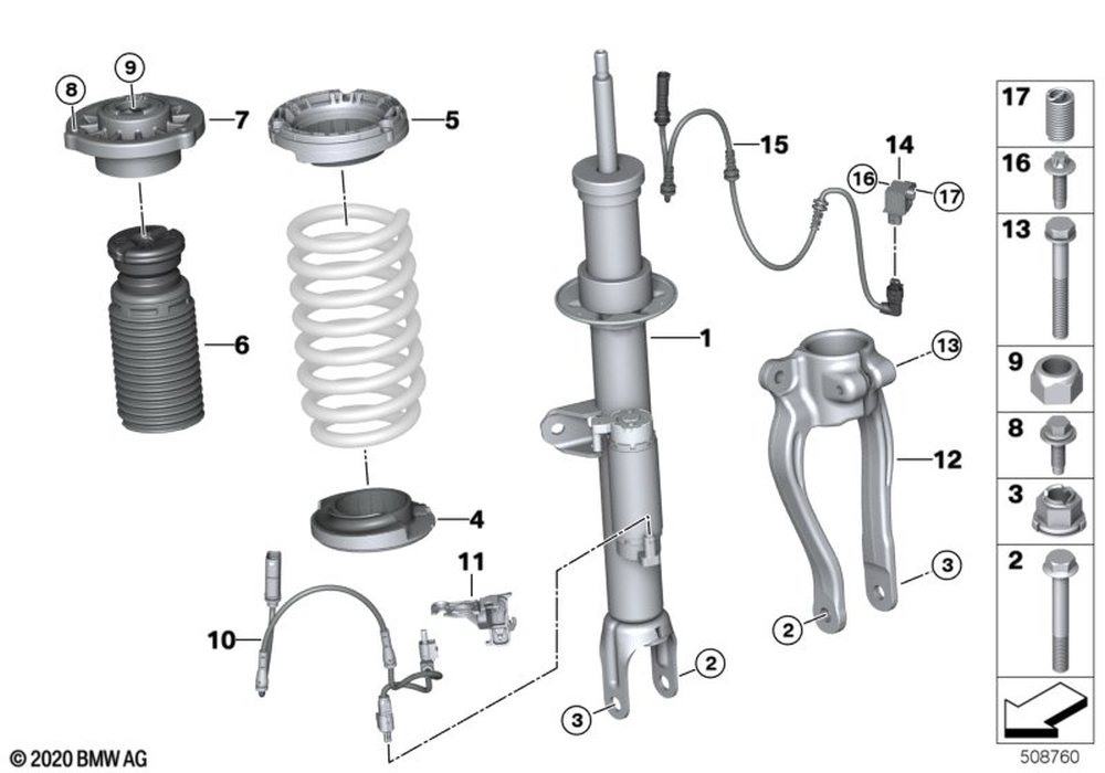 2018-2025 BMW Spring Pad Upper 31305A144F4 | Retail Performance Auto Parts
