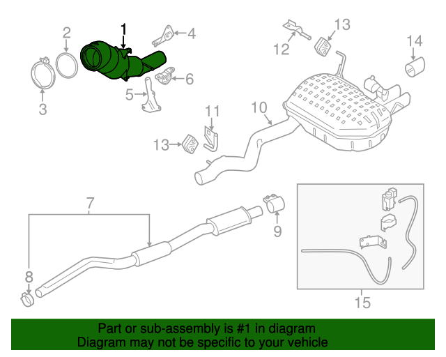 Genuine BMW 18327645664 Catalytic Converter FREE Shipping on