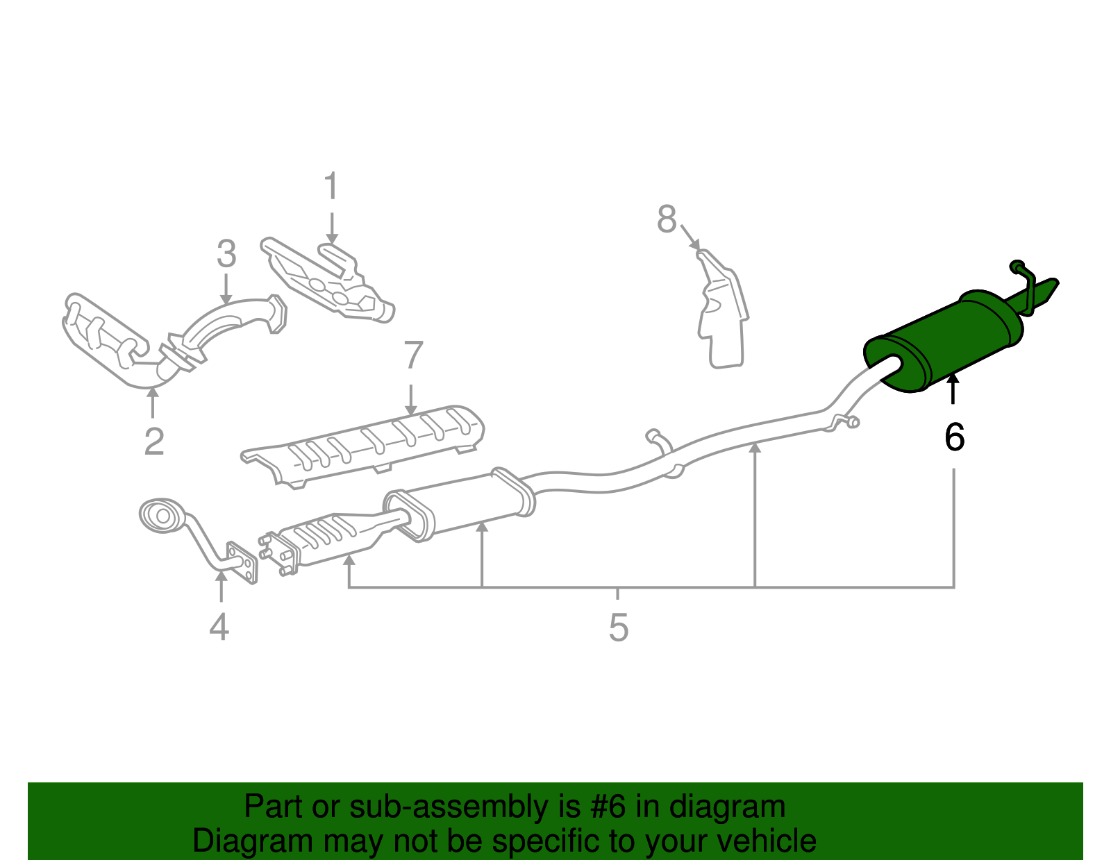 Muffler & Pipe - Buick (25738945)