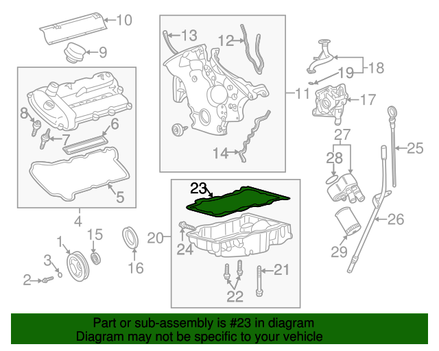 20002008 Jaguar Oil Pan Gasket C2S43270
