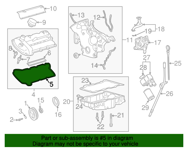 20022005 Jaguar XType Valve Cover Gasket C2S27975 Haper Jaguar Parts