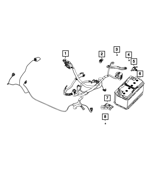 20202022 Ram 1500 Battery, Alternator, And Starter Wiring 68430573AD