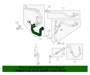 2009-2015 Audi Q7 Water Hose 7L6-122-073-J | Audi USA Parts