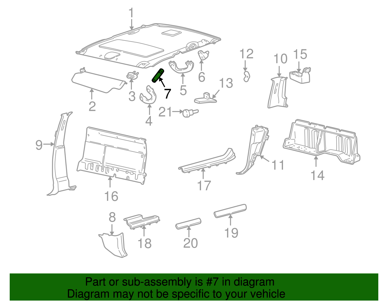 Windshield Pillar Trim - Ford (YL3Z-1503598-AAA)