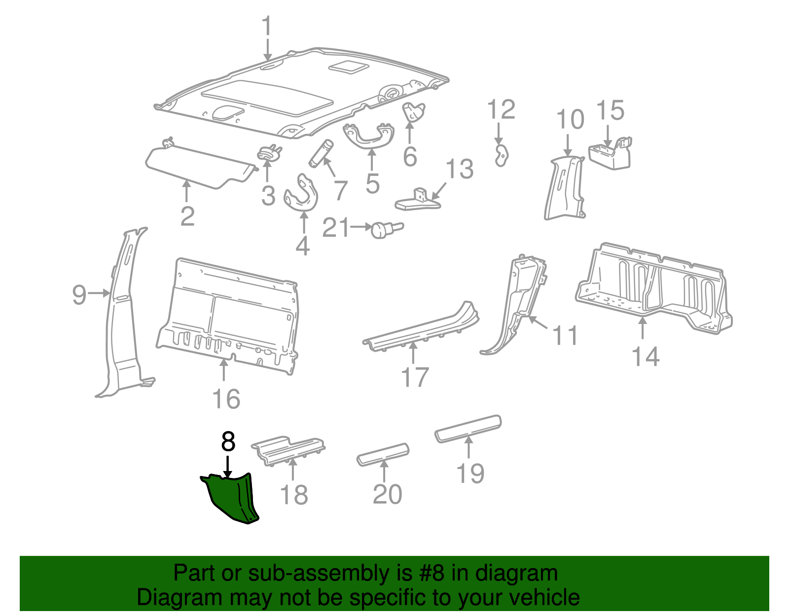 Cowl Kick Panel - Ford (YL3Z-1502345-AAA)
