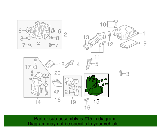 20072009 Honda CRV Chamber Assembly A, Resonator 17230RZA000 OEM