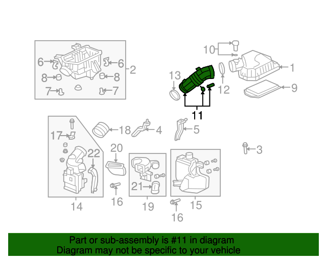 OEM 2007-2009 Honda CR-V Air Flow Tube 17228-RZA-000 | Honda Automotive ...