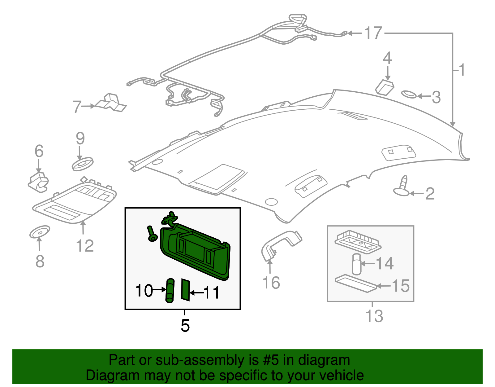 Light Cashmere Driver Side Sunshade - Buick (90904811)