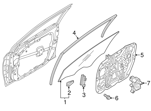 82530-C2000 - Window Channel 2015-2019 Hyundai Sonata | AutoNationParts.com