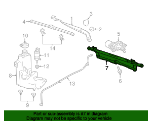 2015-2022 GM Windshield Wiper Motor Transmission (Linkage) 84266663 GM