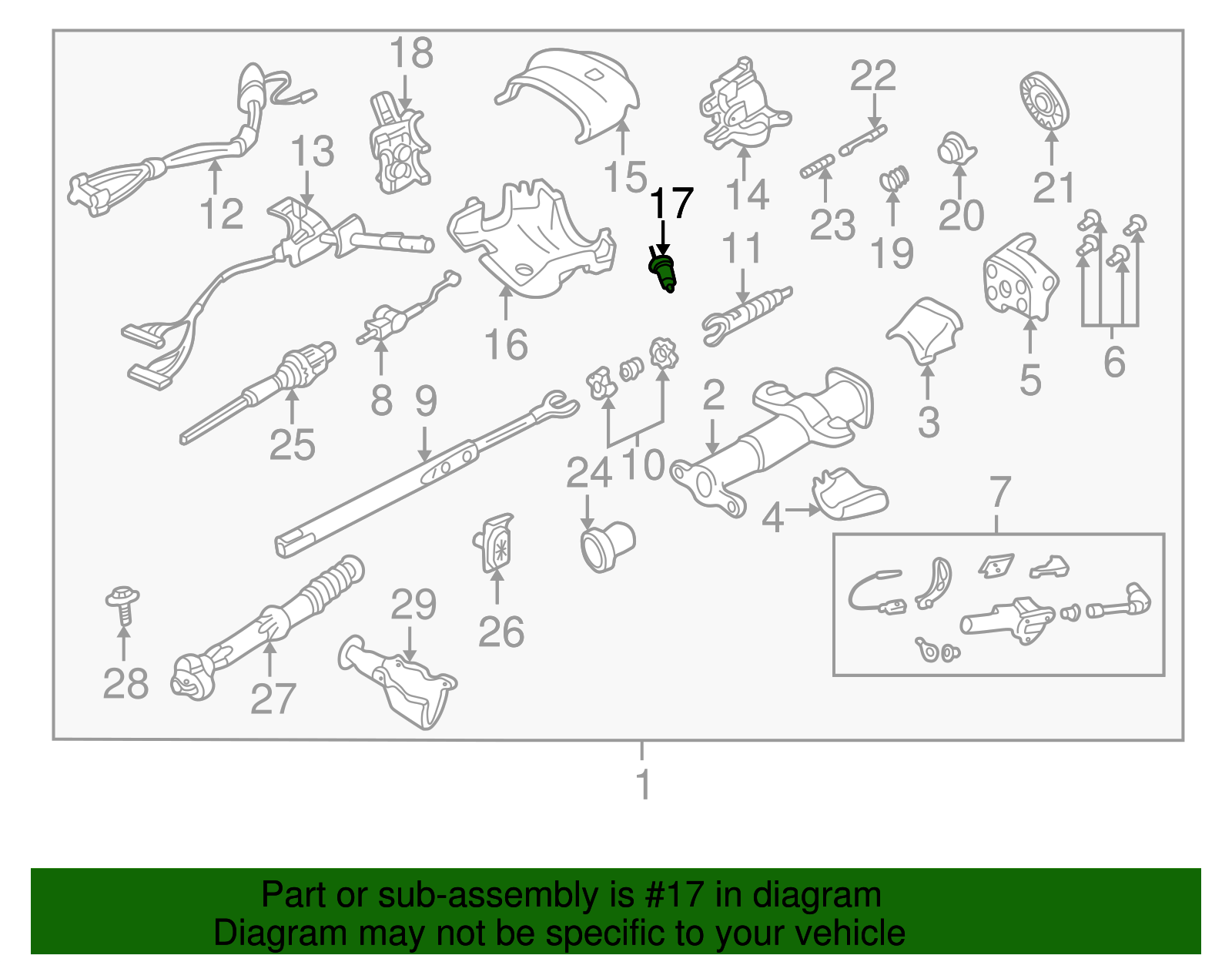 Ignition Lock Cylinder - GM (12472981)