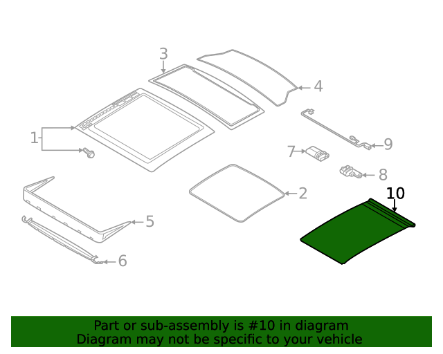 2020 Ford Escape Sunroof Cover LJ6Z54519A02AA Blue Springs Ford Parts