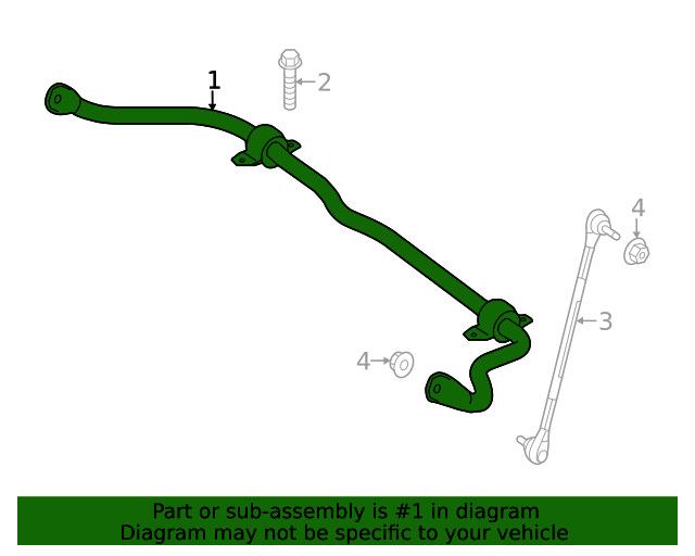 247-320-06-11-64 - Stabilizer Bar 2020-2023 Mercedes-Benz CLA 250 
