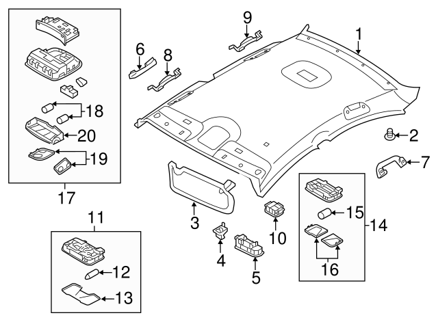 Right Genuine Hyundai 85202-24651-AR Sun Visor Assembly Right Genuine Hyundai 85202-24651-AR Sun Visor Assembly
