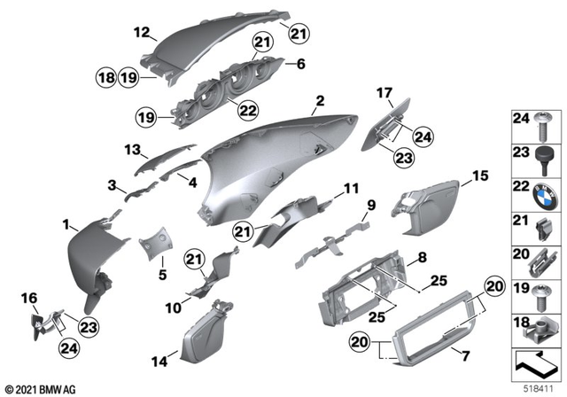 46639899431 - Wind Deflector, Left 2020-2024 BMW-Motorrad R 18 