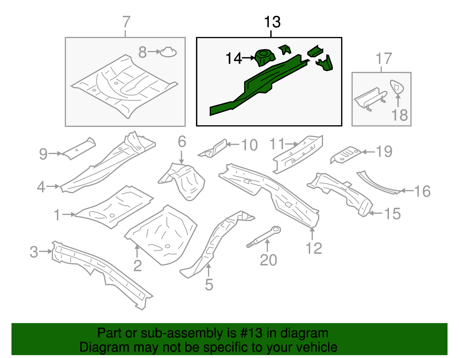 Lower Rail Assembly - Scion (SU003-01349)