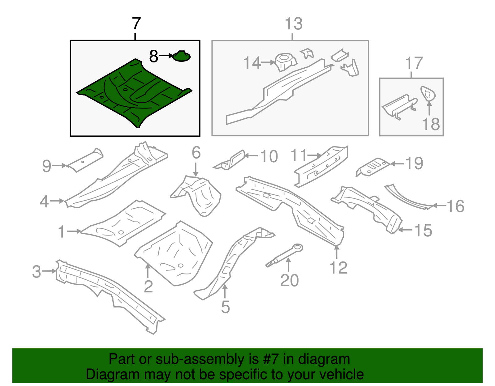 Rear Floor Pan - Scion (SU003-01321)