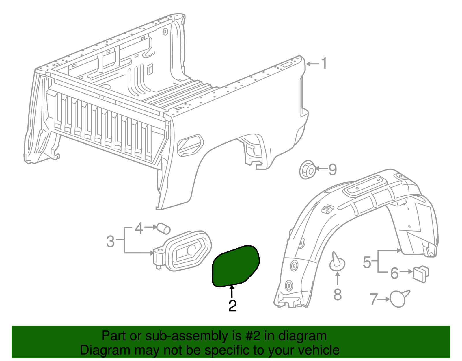 Genuine GM Fuel Tank Filler Door – OEM Replacement Part #95977440, Exact Fit