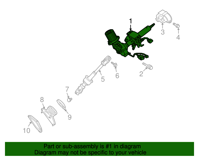 20092013 Toyota Venza Steering Column 452500T052 Toyota Parts Center