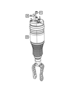 Air Suspension Spring And Shock Assembly, Right Front - Mopar (68320334AB)