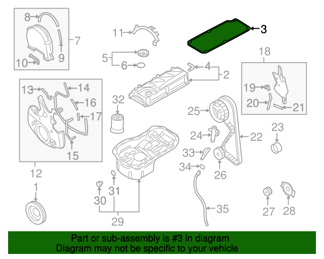 MN137117 - Valve Cover Gasket 2004-2012 Mitsubishi | Mitsubishi Direct ...