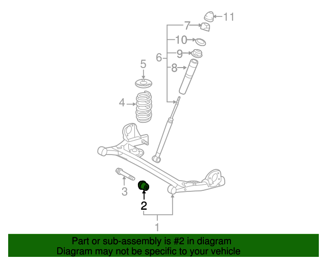4872508020 Axle Support Bushing (Left, Right, Rear) 20042020