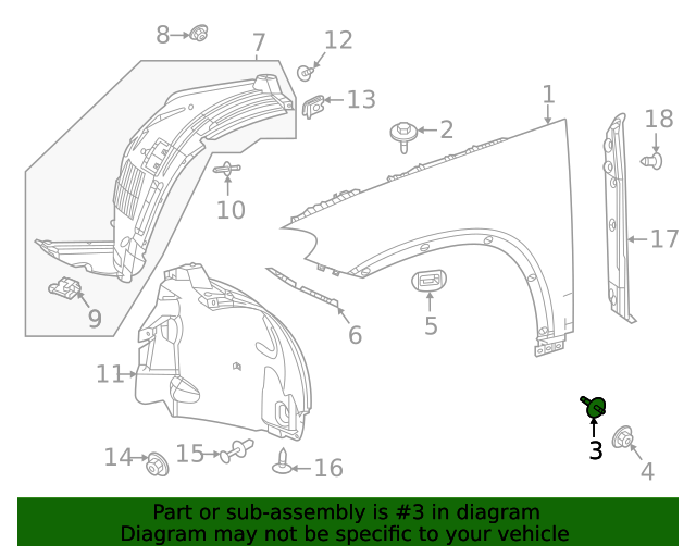 Genuine OEM Fender Stud | 099-990-06-00 | Fits Select 2020-2024 needles 24 aw ヒザデルトラックパンツブラックxs