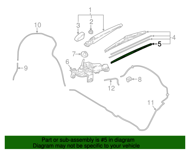 85214F4030 Wiper Blade Refill 20182021 Toyota CHR OEM Genuine