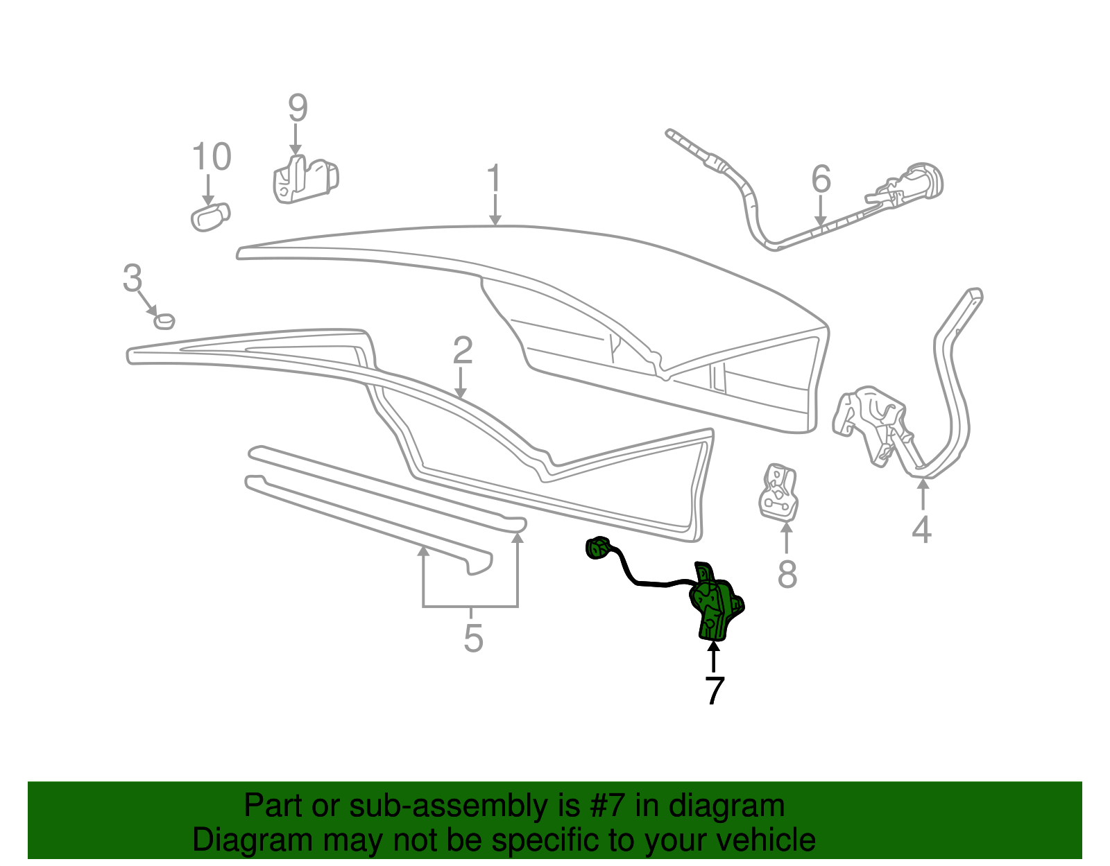 Latch - Ford (YF1Z-5443200-AA)