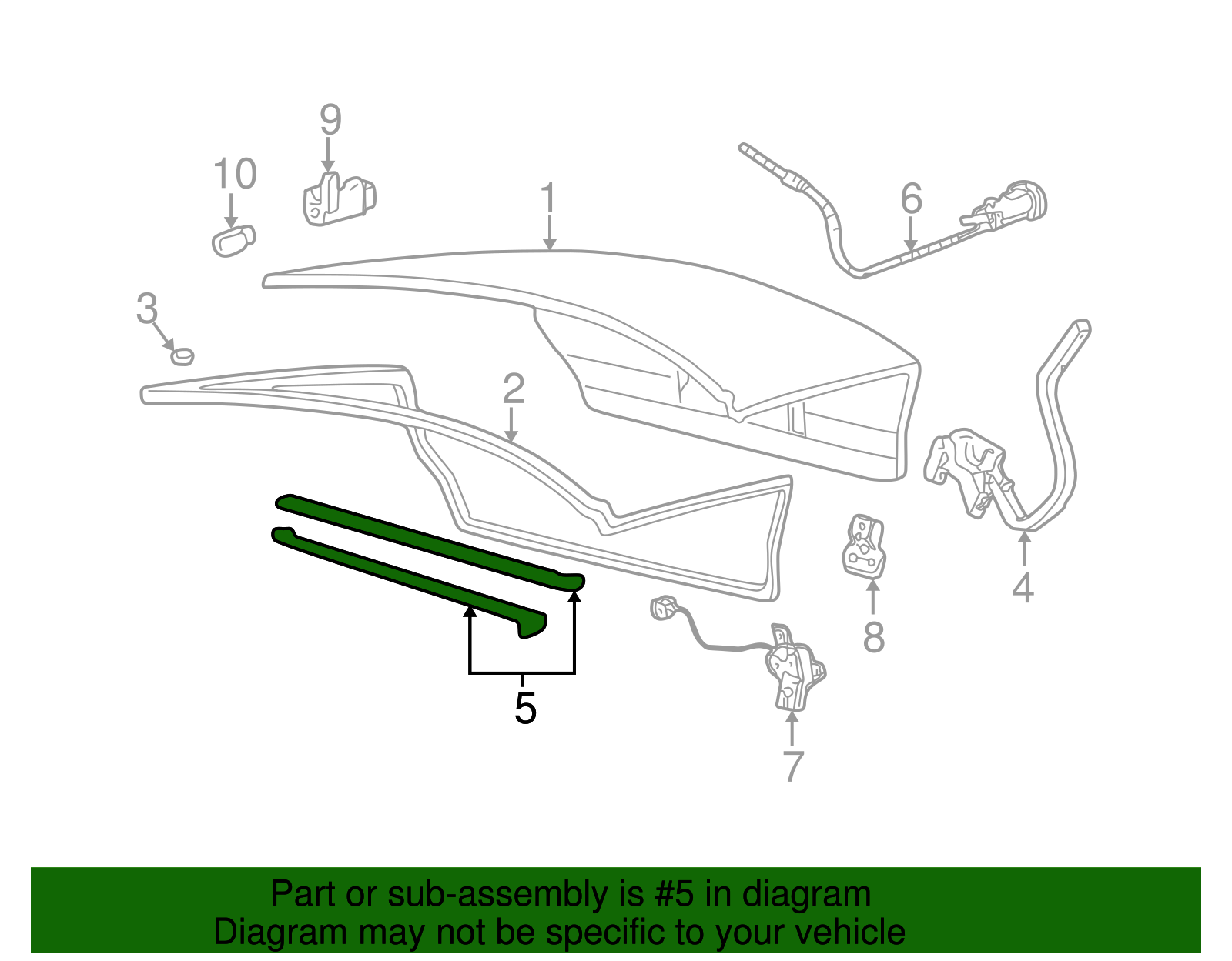 Torsion Bar - Ford (YF4Z-5444890-CA)