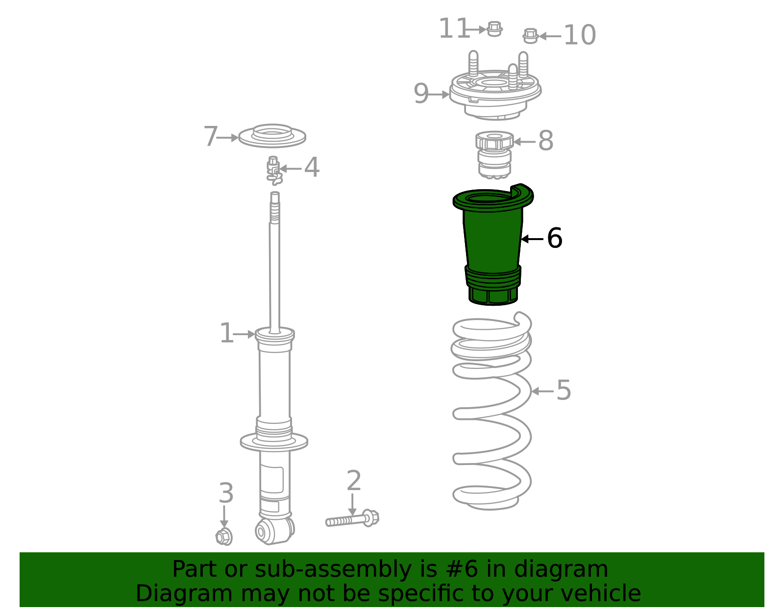 Rear Shock Absorber Boot - GM (84417662)