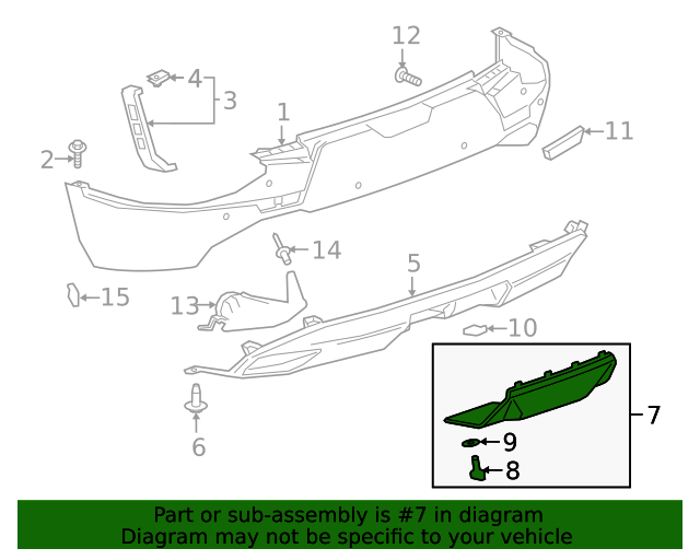 20192024 Chevrolet Blazer Satin Steel Rear Bumper Cover Trailer Hitch