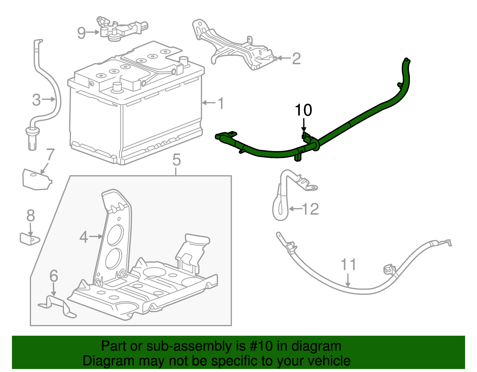 Positive Battery Extension Cable - GM (84027035)