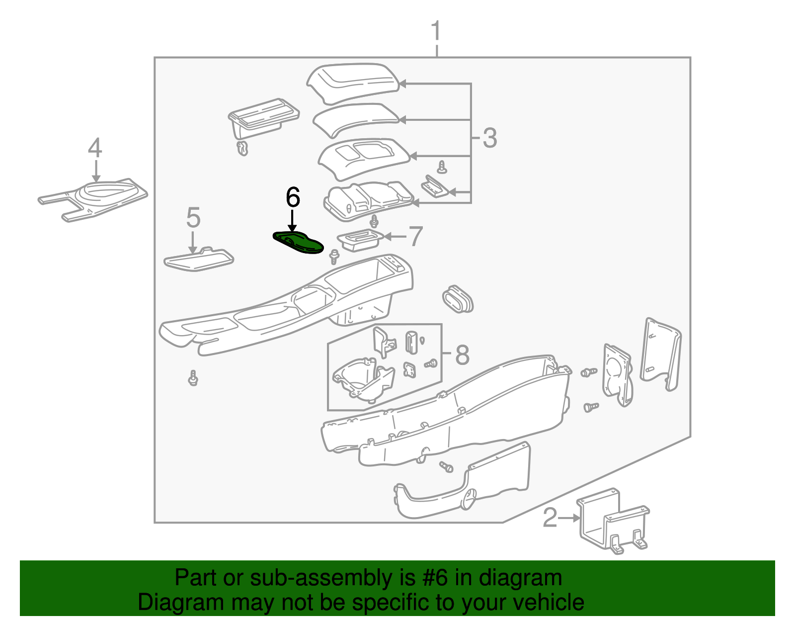 Console Mat - Ford (YF1Z-54047A74-BAA)