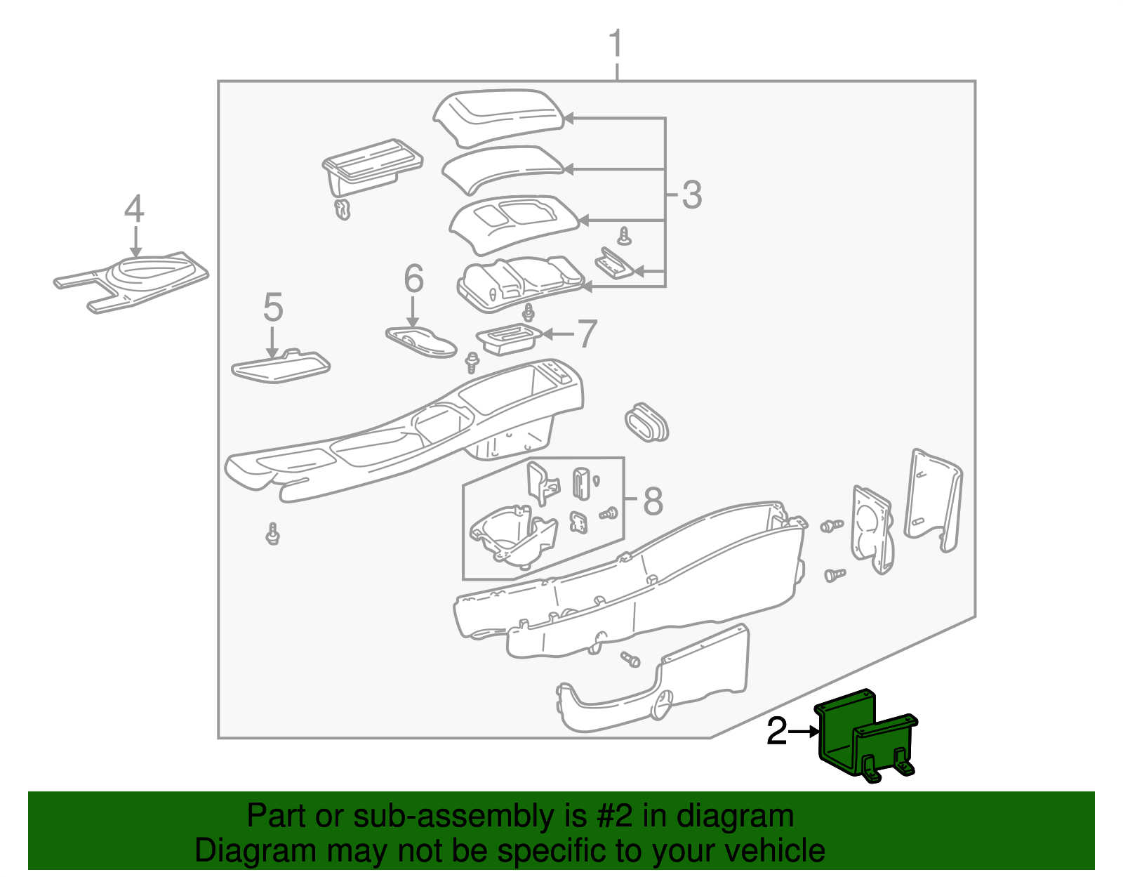Console Mount Bracket - Ford (YF1Z-54045B34-AA)