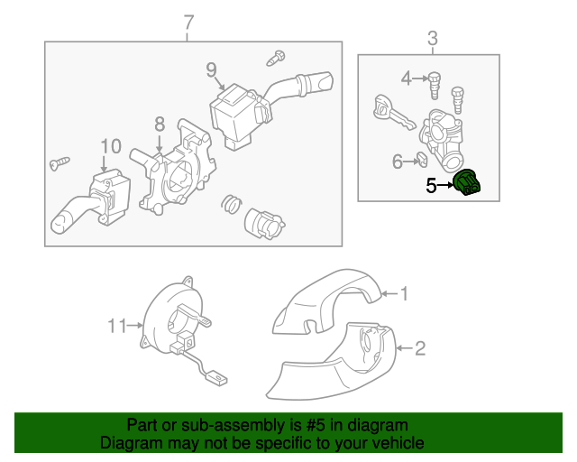 BJ0E-66-151 - Ignition Switch - 1999 2000 Mazda Protege | Werner Mazda