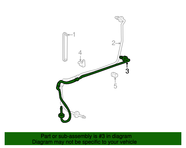 20002004 GM Automatic Transmission Fluid Cooler Inlet Line 15213201 GM