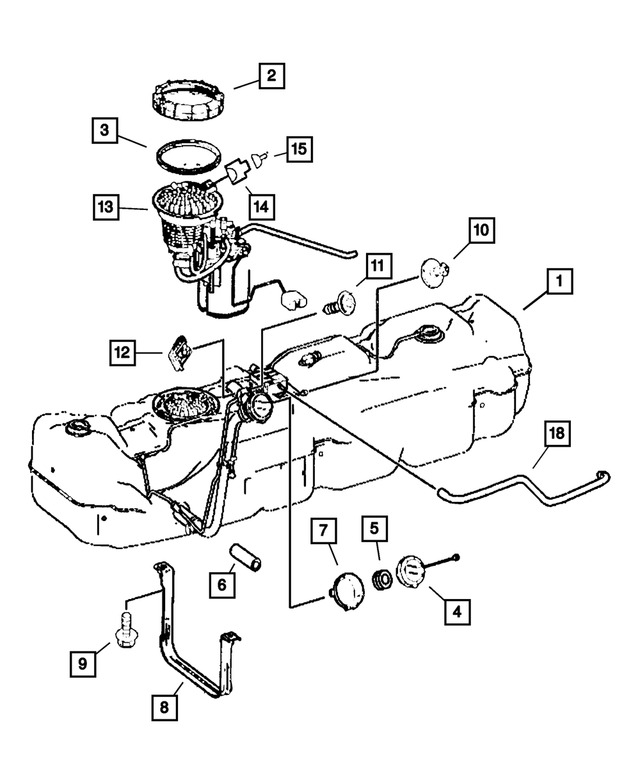 20072009 Dodge Fuel Tank Diesel Module 68024009AA Mopar Estores