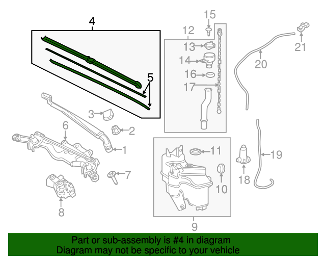 8522247130 Windshield Wiper Blade (Left, Front) 20162022 Toyota