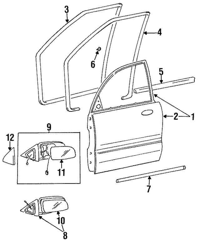 Genuine Hyundai 82130-34001 Door Weatherstrip Assembly Genuine Hyundai 82130-34001 Door Weatherstrip Assembly
