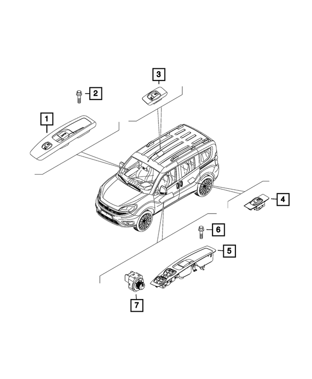 2015-2022 Ram ProMaster City Power Window Switch 5XY80LXHAA | OEM Parts ...