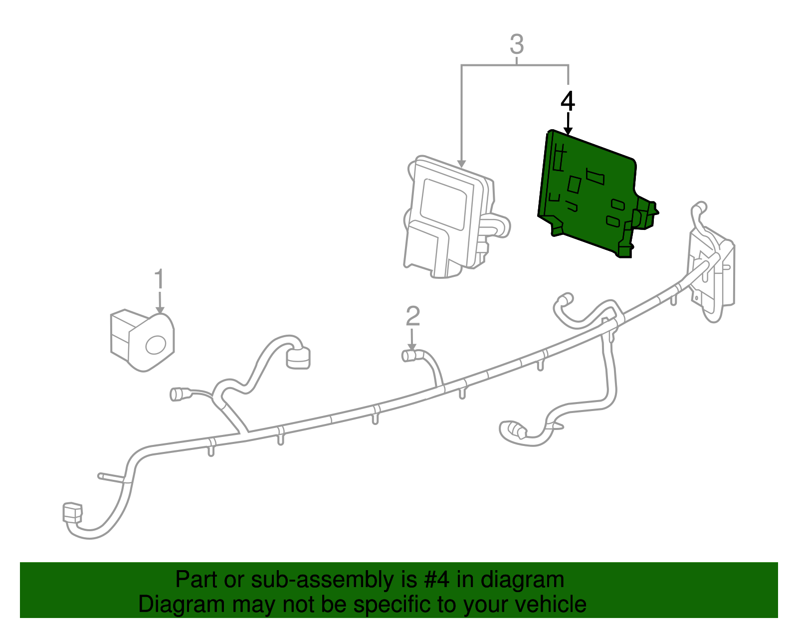 Parking Aid System and Object Detection Control Module Bracket - Buick (25793683)