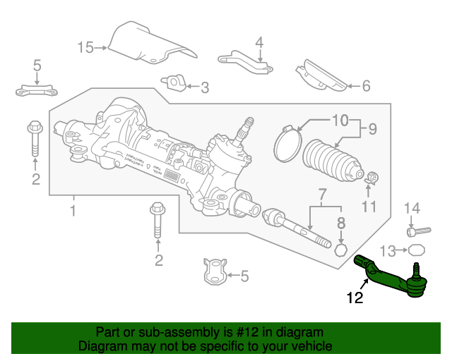 OEM 20182022 Honda Accord Outer Tie Rod 53560TVAA03 Honda