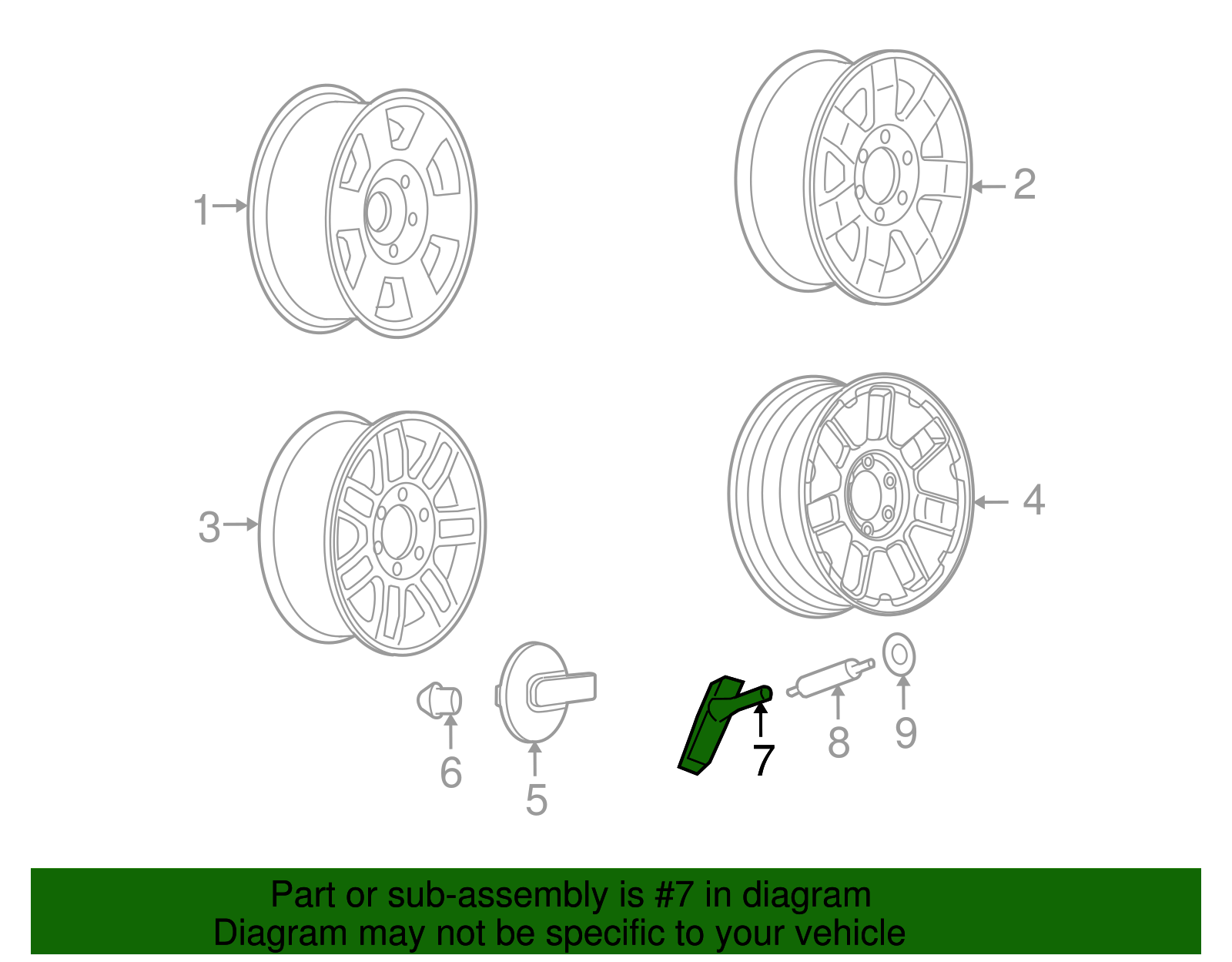 Tire Pressure Monitoring System (TPMS) Sensor - GM (20927604)