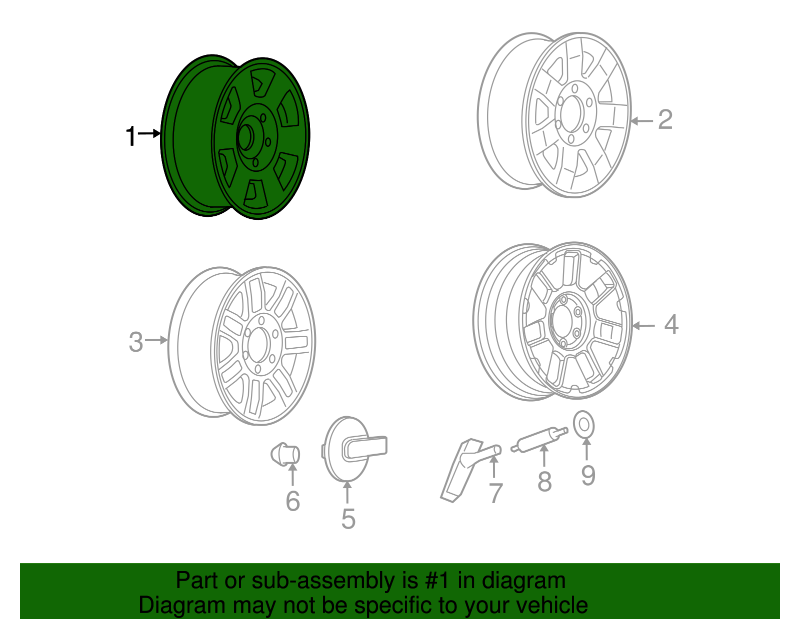 Spare Tire - GM (09594959)
