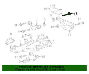 2006-2007 6 Lower Control Arm Adjust Bolt FD16-28-66ZB | OEM