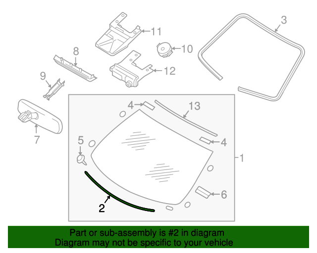 20142020 Infiniti Windshield Insulator 727174GA0A OEM Parts Online